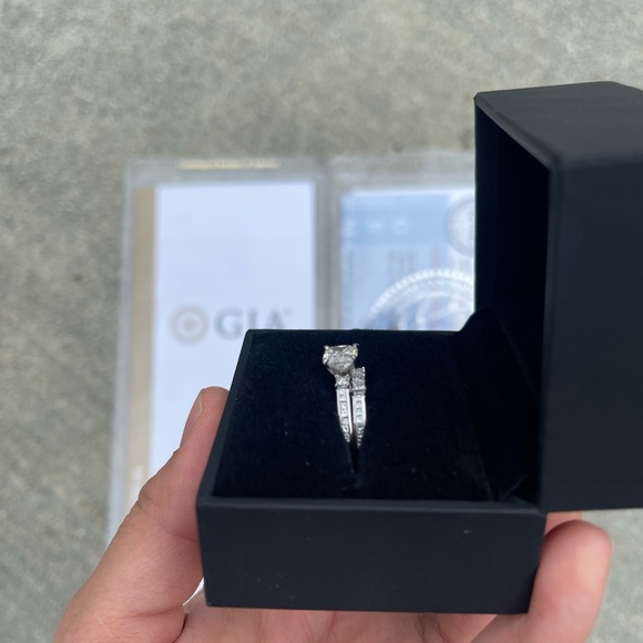 Natural Diamond Engagement and Wedding Ring; 1.20 Karat Natural Diamonds - Picture 9 of 13